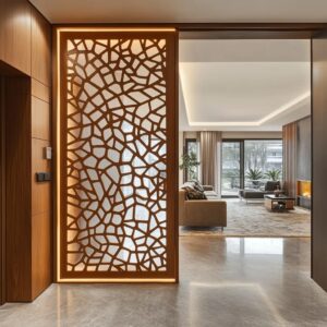 CNC cutting MDF jail design partition in your home interiors office interiors services in kathmandu nepal