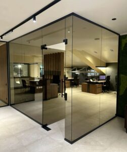 toughened glass partition. office partition in kathmandu nepal
